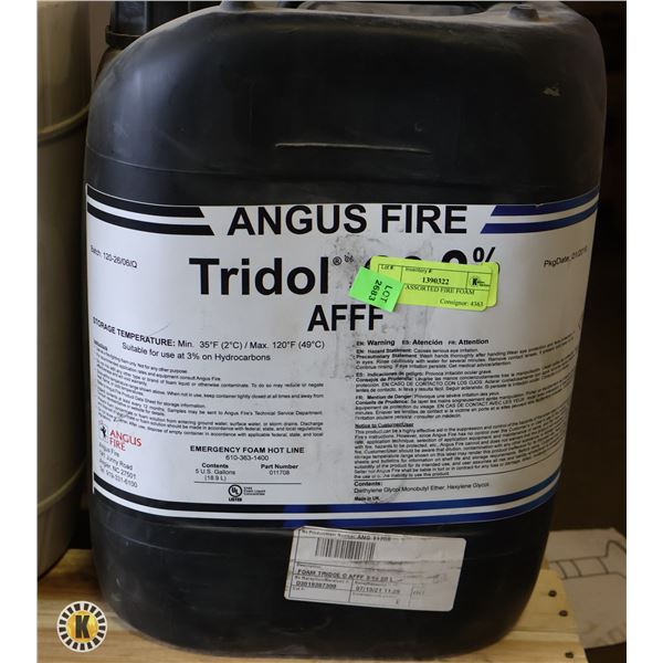 PAIL OF ASSORTED FIRE FOAM