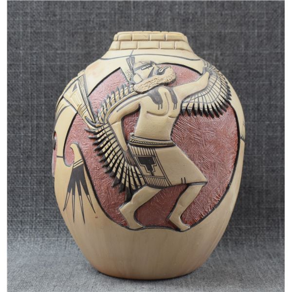 HOPI POTTERY VASE (GARY POLACCA NAMPEYO)