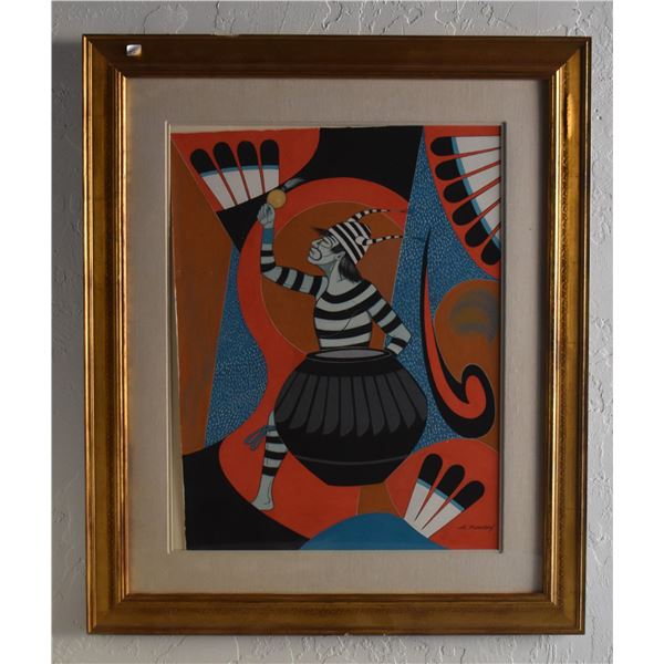 KIOWA  PAINTING (ALFRED MOMADAY)