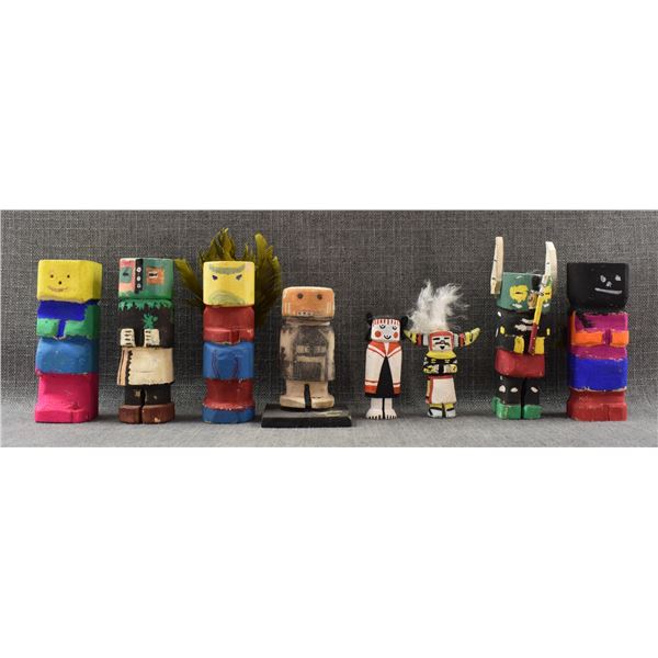 EIGHT HOPI RT 66 KACHINAS