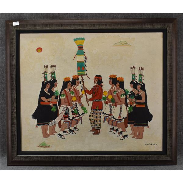 CHEROKEE PAINTING (BAIDA WHITE BEAD)