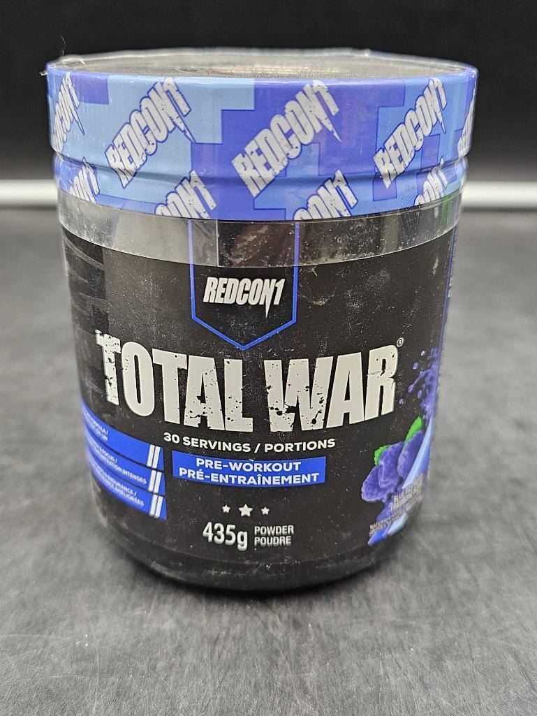 Redcon1 Total War Pre-Workout Powder, Blue Raspberry, 435g - A D ...