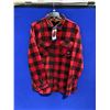 Image 1 : Realtree Men’s Red and Black Plaid Fleece Shirt L/G