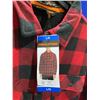Image 2 : Realtree Men’s Red and Black Plaid Fleece Shirt L/G