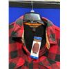 Image 3 : Realtree Men’s Red and Black Plaid Fleece Shirt L/G