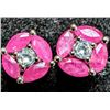 Image 2 : Silver Ruby 1Ct Earrings, Suggested Retail Value $120