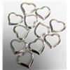 Image 1 : Silver Pack Of 12 Floating Heart Pendant, Suggested Retail Value $40