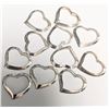 Image 2 : Silver Pack Of 12 Floating Heart Pendant, Suggested Retail Value $40