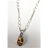Image 2 : Silver Citrine And Diamond With Chain Necklace, Suggested Retail Value $240