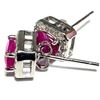 Image 3 : Silver Ruby And Cz Earrings, Suggested Retail Value $160