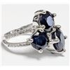 Image 2 : Silver Sapphire 3.5Ct Size 6 Ring, Suggested Retail Value $300