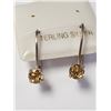 Image 1 : Silver Citrine(0.5ct) Earrings, Made in Canada, Suggested Retail Value $80
