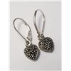 Image 1 : Silver Marcasite Earrings, Suggested Retail Value $80