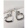 Image 2 : Silver Cz Heart Earrings, Suggested Retail Value $50