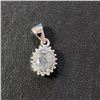 Image 1 : Silver Emerald Cubic Zirconia Pendant, Suggested Retail Value $50