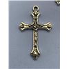 Image 2 : Pair of Metal Cross Pendants with Ornamental Details