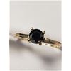 Image 3 : 10K Yellow Gold Black Diamond(0.5ct) Ring (~Size 6)(Ring is resizable for $40) (~weight 1.86g), Made