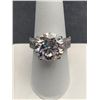 Image 2 : 10.00 CT GRA CERTIFIED ROUND BRILLIANT CUT MOISSANITE STONE VVS D COLOR SET IN CENTER WITH 10 CHANNE