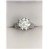 Image 4 : 10.00 CT GRA CERTIFIED ROUND BRILLIANT CUT MOISSANITE STONE VVS D COLOR SET IN CENTER WITH 10 CHANNE