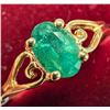 Image 1 : 10K Yellow Gold 1G Emerald 0.5Ct Ring (~Size 5.5), Made in Canada, Appraised Retail $1500