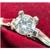 Image 2 : 14K White Gold 2G Natural Diamond 0.22Ct Ring (~Size 5)(), Made in Canada, Appraised Retail $2100