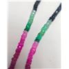 Image 2 : Silver Emerald Ruby Sapphire Beads 16" 37Ct Necklace (~Size 0), Made in Canada, Appraised Retail $75