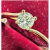 Image 3 : 10K Yellow Gold 1.19G Natural Diamond 0.25Ct Ring (~Size 6.5), Made in Canada, Appraised Retail $136