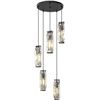 Image 1 : LMQNINE JP-001-5 Black and Chrome Pendant Light Fixture