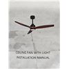 Image 3 : Ceiling Fan With Light And Manual