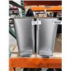 Image 1 : Brushed Stainless Steel Dual-Compartment Step Trash Can