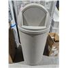 Image 1 : Rubbermaid Commercial Round Trash Container With Swing Lid