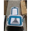 Image 1 : Set of 3 Collapsible Laundry Baskets with Blue Handles