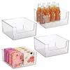 Image 1 : Linus Front Dip Bin 12 x 10 x 8 Pack of 4 – Clear