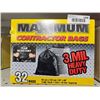 Image 1 : Maximum Contractor Bags, 3 Mil Heavy Duty, 32 Count