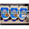 Image 1 : Set of 3 Kraft Mayo Real Mayonnaise Bottles (650ml Each)