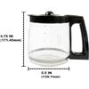 Image 1 : 12-Cup Glass Carafe With Black Handle