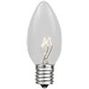 Image 1 : Novelty Lights 25-Pack C9 Long Life Bulbs, 130V, 7W, E17/C9 Base