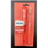Image 2 : Philips One By Sonicare Battery Toothbrush Red Frost Model HY1100/01
