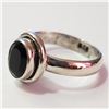 Image 3 : Silver Black Onyx Ring (~Size 6)(Ring is resizable for $40) (~length 0inches) (~weight 3.23g), Sugge