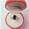 Image 4 : Silver Black Onyx Ring (~Size 6)(Ring is resizable for $40) (~length 0inches) (~weight 3.23g), Sugge