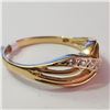 Image 2 : 10K Yellow Gold Diamond(0.05ct) Ring (~Size 6)(Ring is resizable for $40) (~length 0inches), Suggest