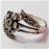 Image 3 : Silver Marcasite Ring (~Size 8)(Ring is resizable for $40) (~length 0inches), Suggested Retail Value