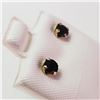 Image 2 : 10K Yellow Gold Sapphire(0.67ct) Earrings (~Size 0) (~length 0inches), Suggested Retail Value $120