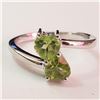 Image 1 : Silver Peridot Ring (~Size 6)(Ring is resizable for $40) (~length 0inches), Suggested Retail Value $
