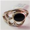 Image 1 : Silver Black Onyx Ring (~Size 6)(Ring is resizable for $40) (~length 0inches) (~weight 3.21g), Sugge