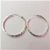 Image 1 : Silver Hoop Earrings (~Size 0) (~length 0inches), Suggested Retail Value $100