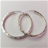 Image 2 : Silver Hoop Earrings (~Size 0) (~length 0inches), Suggested Retail Value $100