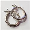 Image 2 : Silver Hoop Earrings (~Size 0) (~length 0inches), Suggested Retail Value $80