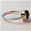 Image 2 : Silver Black Onyx Ring (~Size 7)(Ring is resizable for $40) (~length 0inches), Suggested Retail Valu