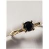 Image 2 : 10K Yellow Gold Black Diamond(0.5ct) Ring (~Size 6)(Ring is resizable for $40) (~weight 1.86g), Made